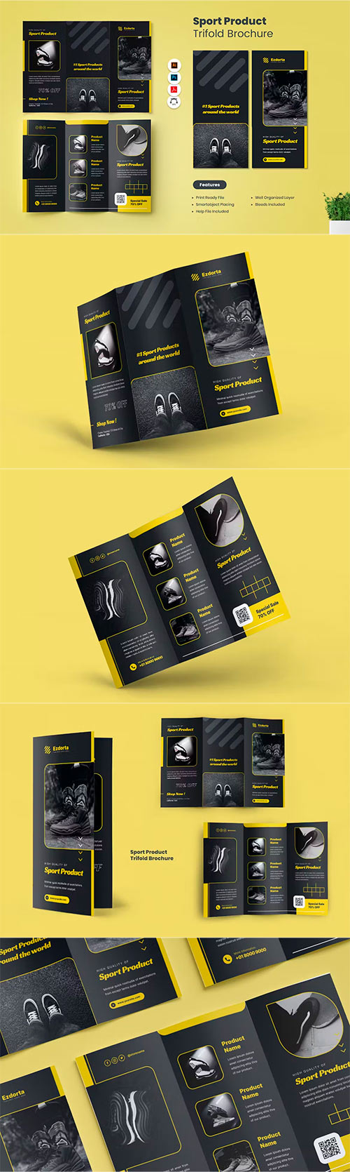 Sport Product Sale Trifold Brochure N6DJ5LW