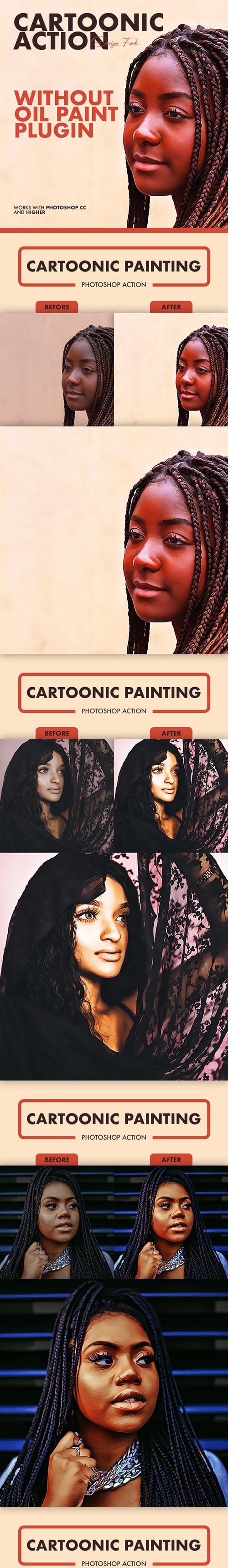 Cartoonic Painting Photoshop Action 29670696