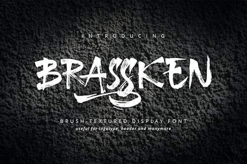 Brassken - Brush Texture Font