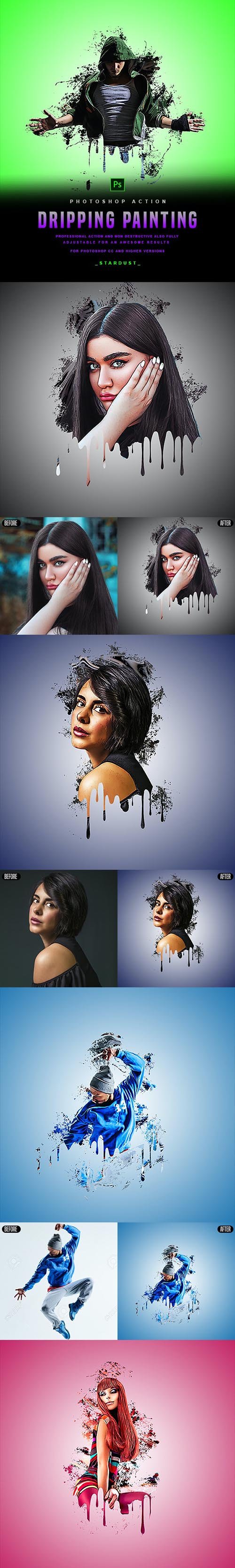 Dripping Painting - Photoshop Action 29878099