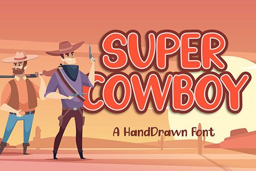 Super Cowboy - Handwritten Font