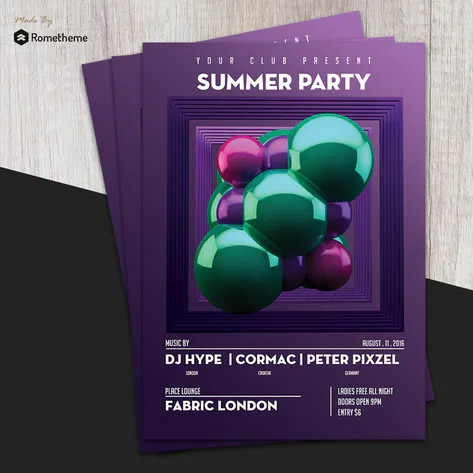 Minimal Summer Party Flyer vol.2