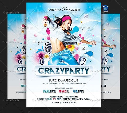 Crazy Party Flyer Poster 3081146