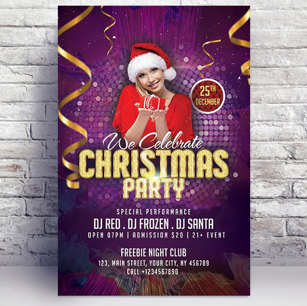 Christmas Night Party - Premium flyer psd template