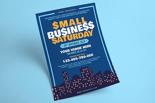 Small Business Saturday Flyer PSD