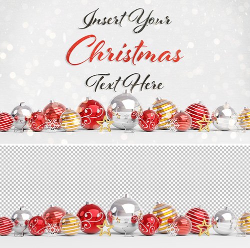 Christmas Card Mockup with Decorations 300469920