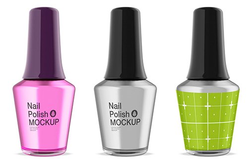 Nail Polish Bottle Mockup PSD