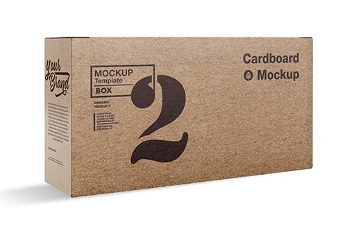 Kraft Box Mockup PSD