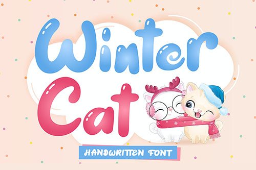 Winter Cat - display font