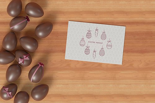 Download Easter Card With Eggs Mockup Psd Mockups Free Psd Templates