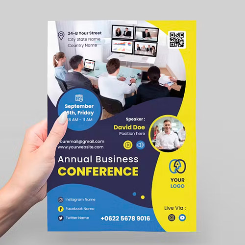 Business Virtual Conference Flyer PSD