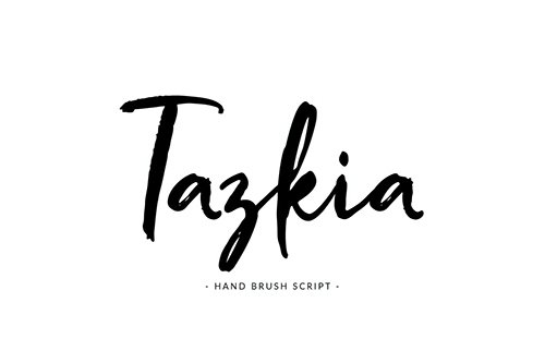 Tazkia - Handwritten Brush Font