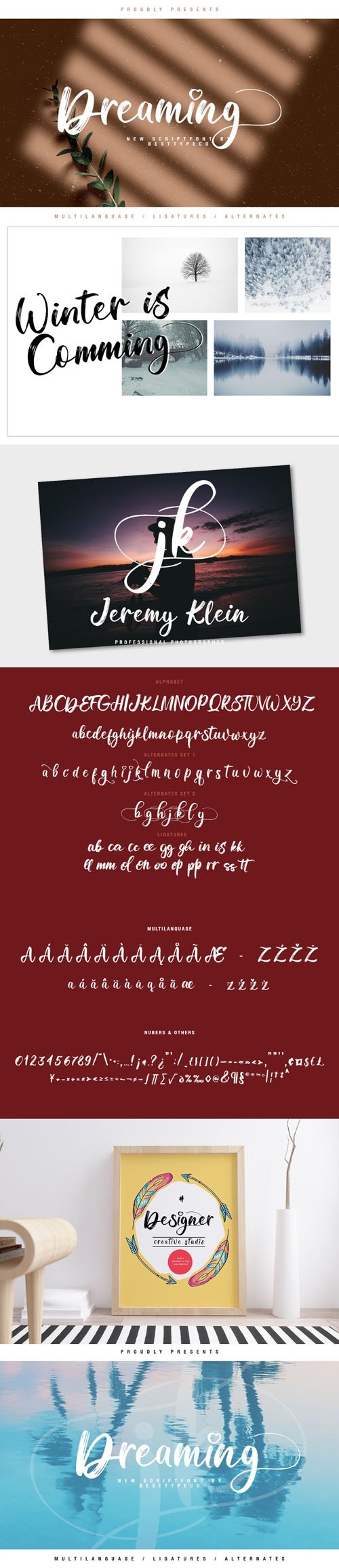 Dreaming - Textured Script Font