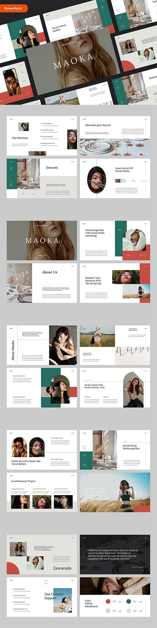 MAOKA - Creative & Elegant Studio PowerPoint and Keynote Template