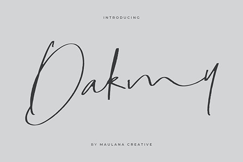 Dakmy Signature Brush Font