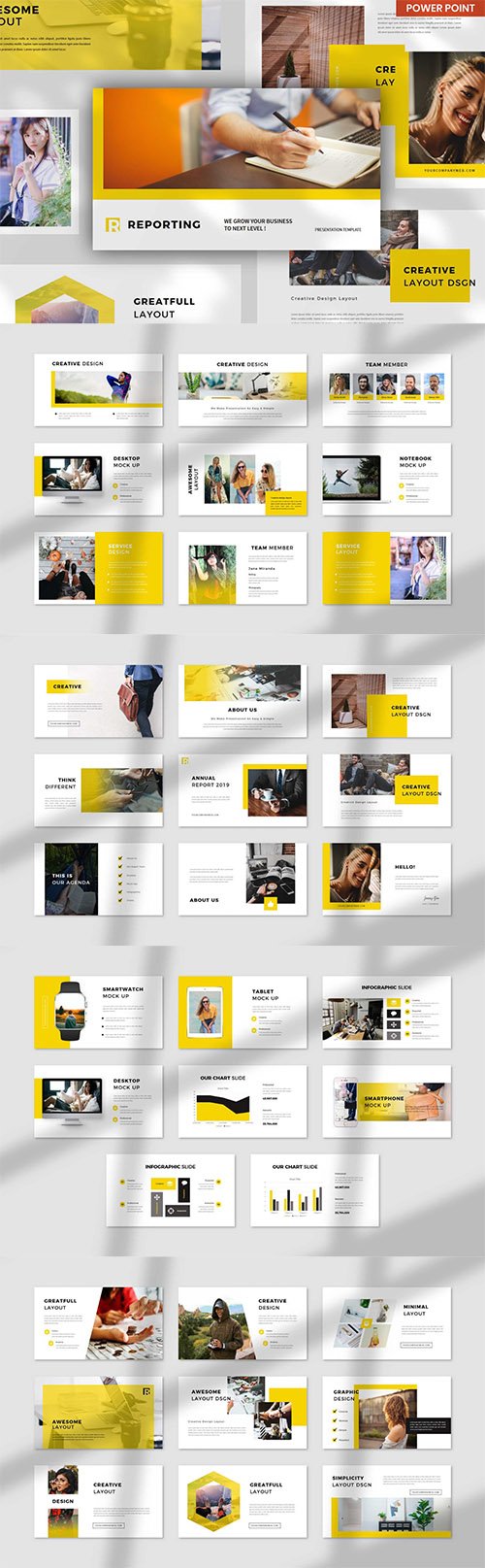 Report Creative Business - PowerPoint, Keynote and Google Slides Template