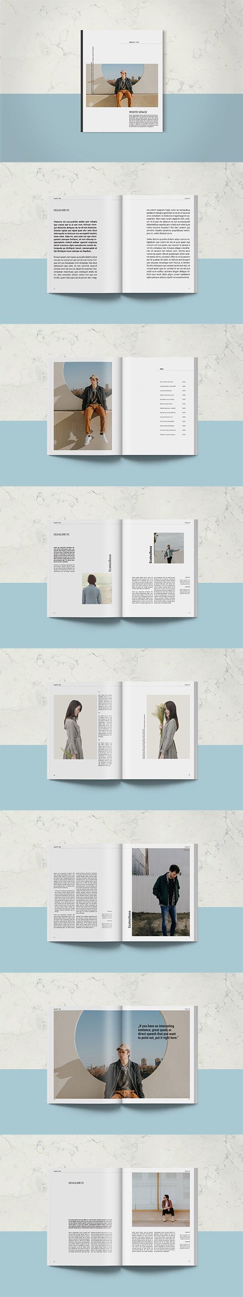 Magazine Template | White Space PSD