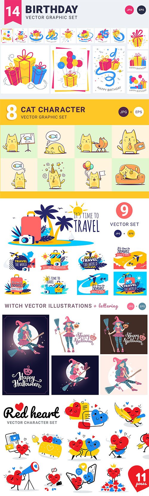 Holidays Vector Graphic Set