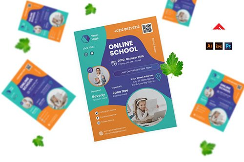 Online School Event Flyer