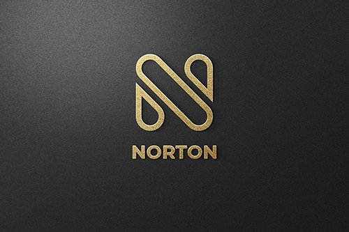 Norton Embossed Logo Mockup