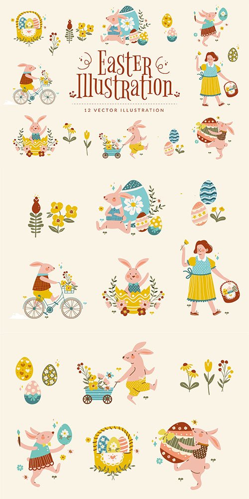 Easter Illustration Set