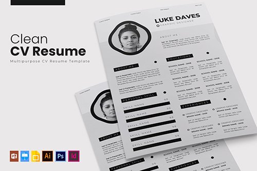 Clean | CV & Resume PSD