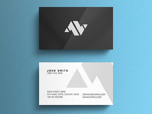 Black and White Corporate Business Card Layout