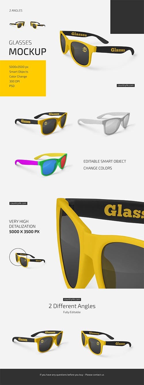 Glasses Mockup Set 6019002