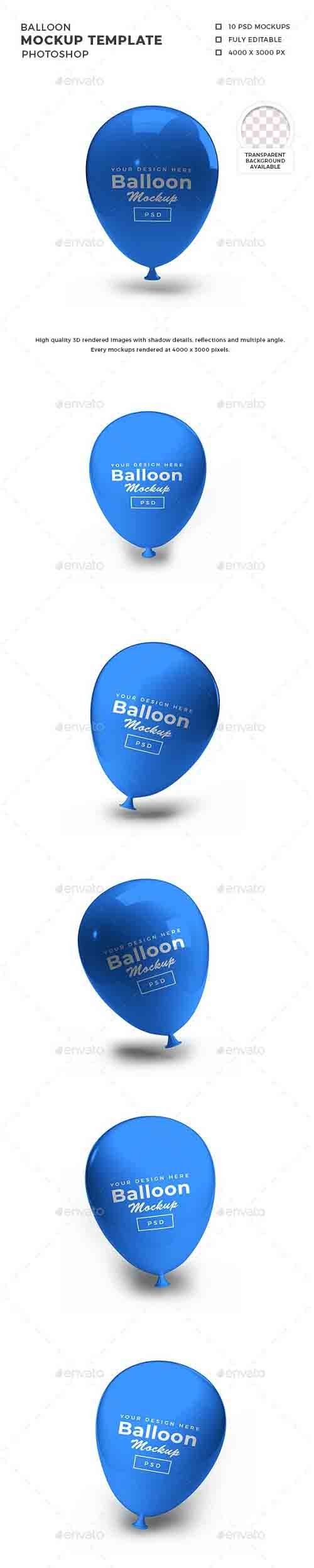 Balloon 3D Mockup Template - 30813881