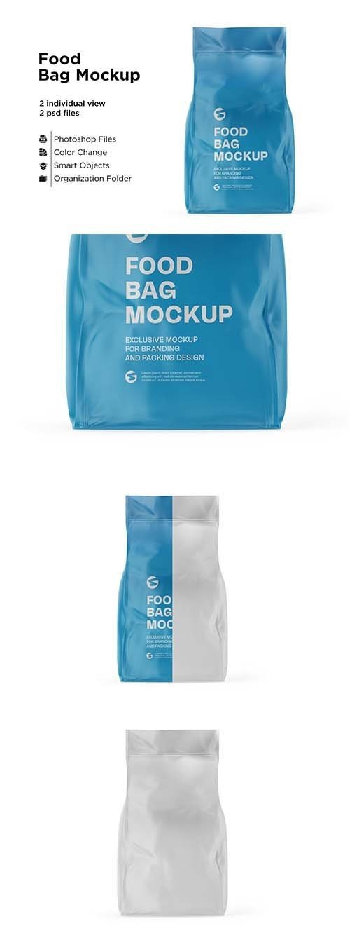 Glossy Food Bag Mockup 6063318