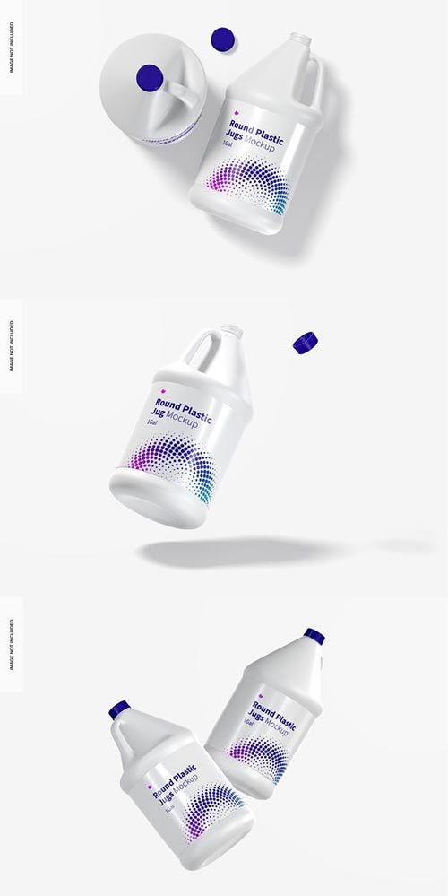 1 gal round plastic jugs mockup