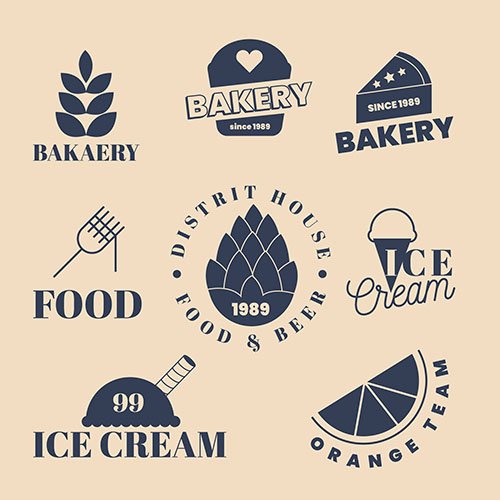 Bakery summer sweets logo