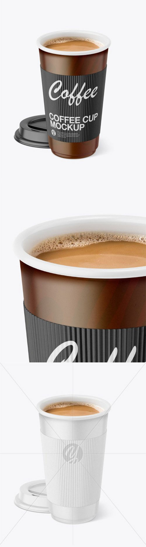 Paper Coffee Cup With Holder Mockup 78493