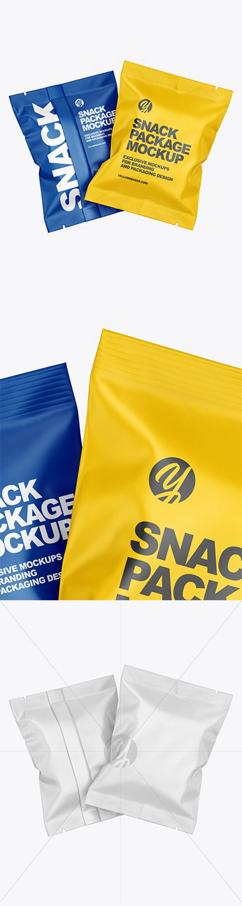 Two Matte Snack Package Mockup 78933