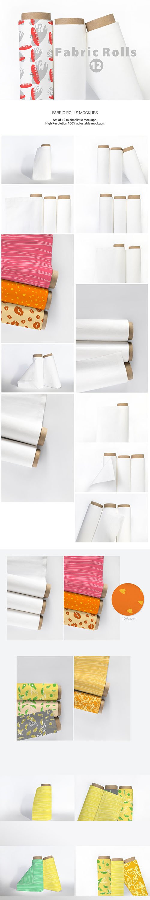 Fabric Rolls Mockup | Layered 5988588