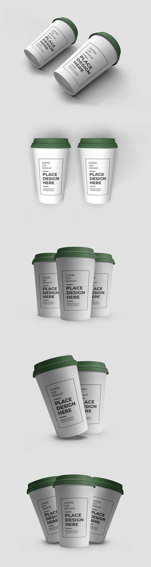 Coffee drink cup packaging mockup