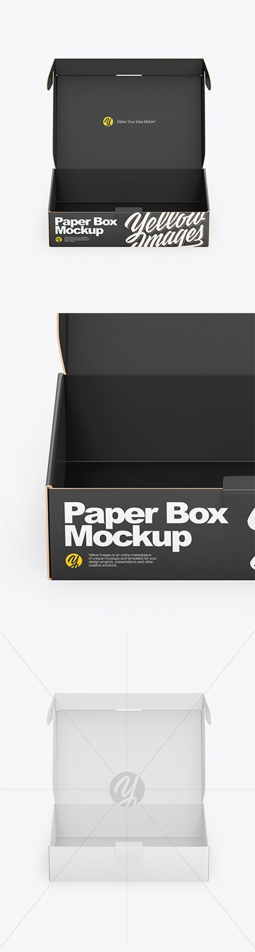 Opened Paper Box Mockup 82077