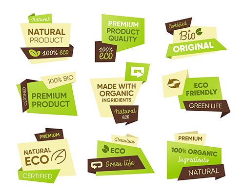 Eco food tags set