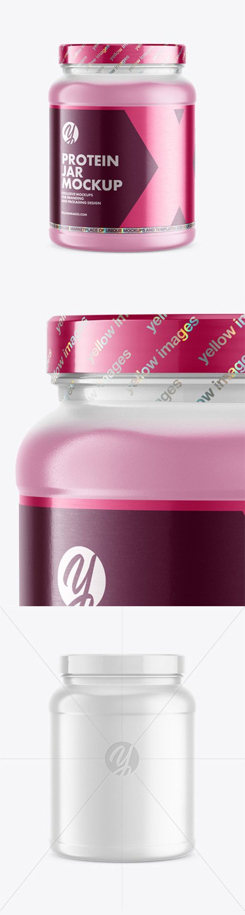 Frosted Protein Jar Mockup 82081