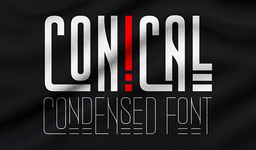 Conical Condensed Font