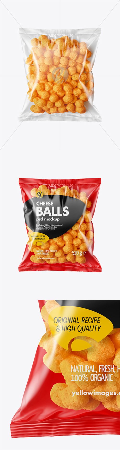 Plastic Bag With Cheese Balls Mockup 79795