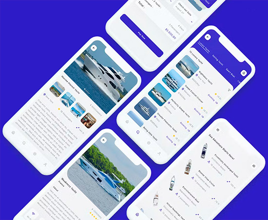 Yacht & Boat Booking App UI Kit