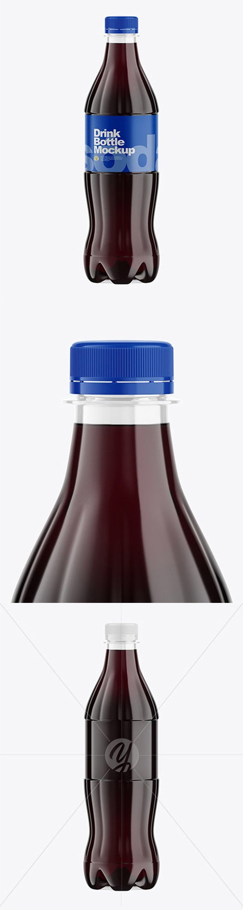 500ml Clear Plastic Dark Drink Bottle Mockup 80690