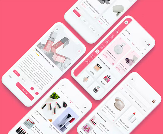 Beauty & Cosmetic e-Commerce App UI Kit