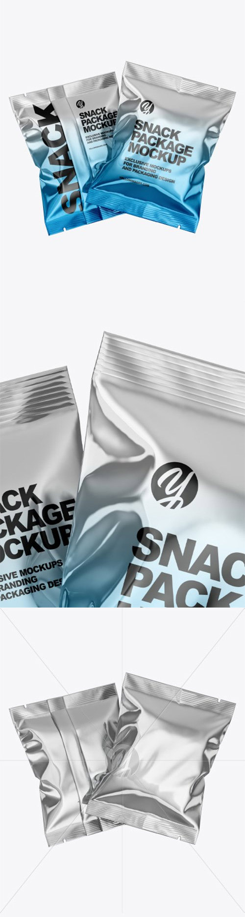 Two Metallic Snack Package Mockup 80510