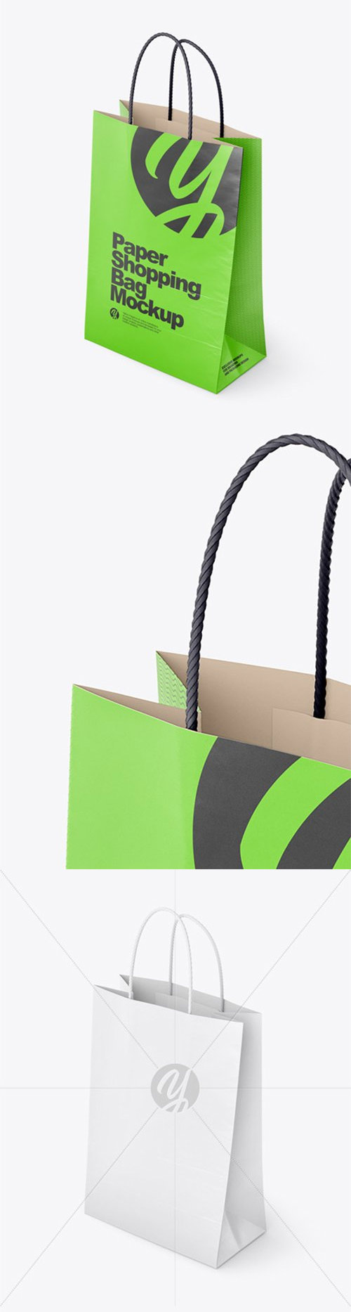 Matte Paper Shopping Bag Mockup - Half Side View 79881