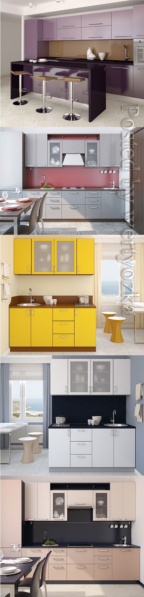 Stylish kitchen interior stock photo