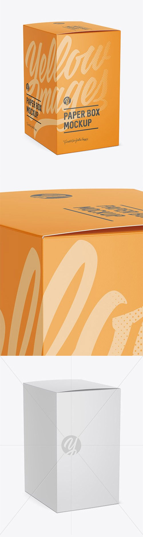 Paper Box Mockup - Halfside View 80251