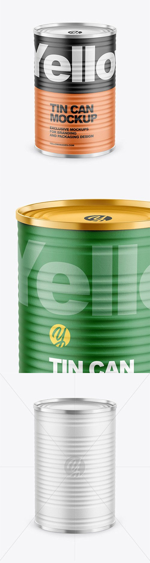 Tin Can with Paper Finish Mockup 80594