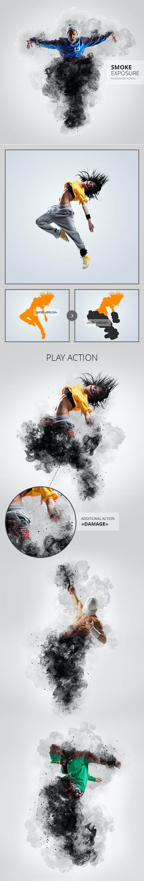 Smoke Exposure Photoshop Action 14884185